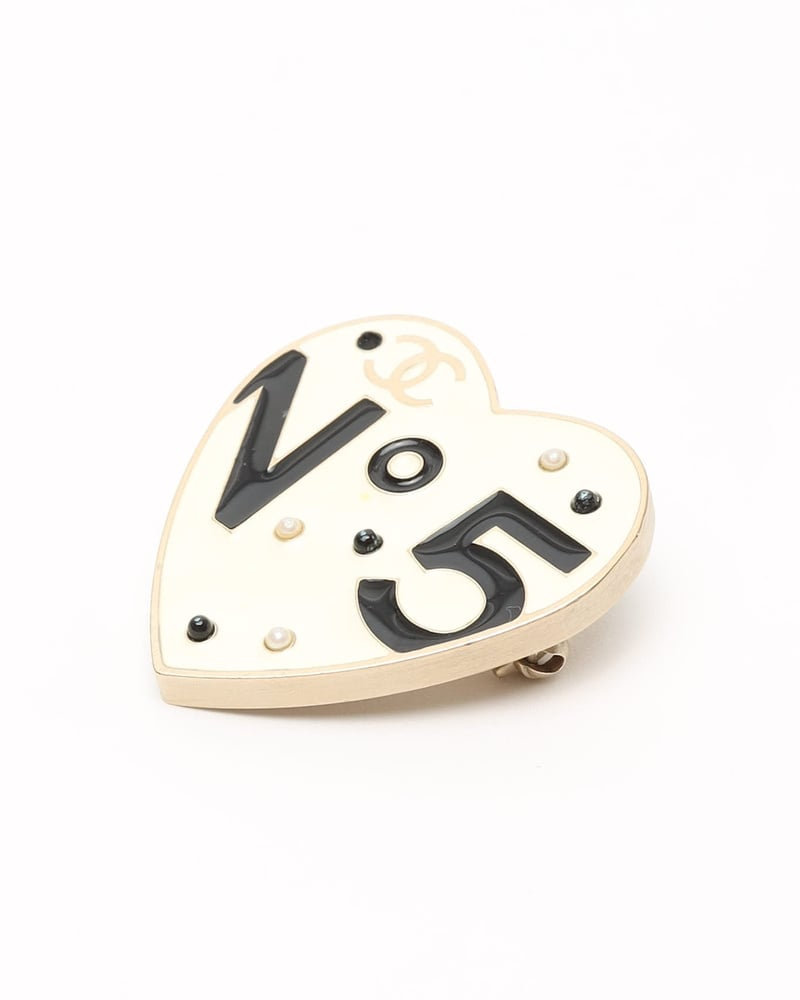 Chanel Coco Mark Heart Brooch