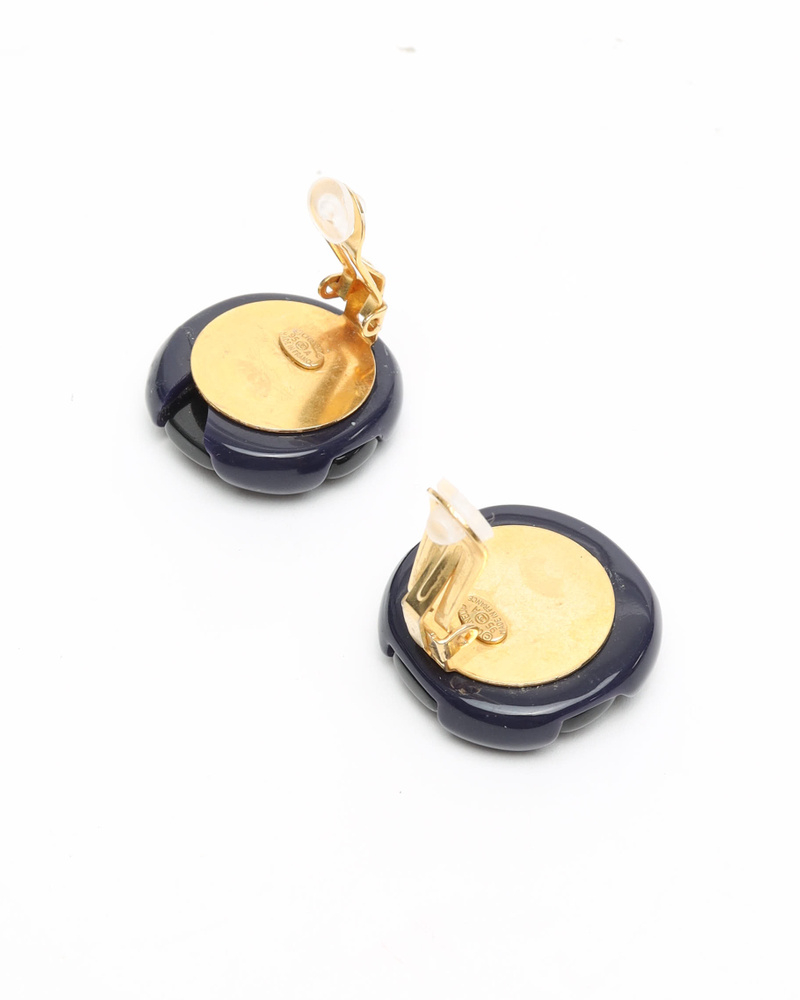 Chanel Coco Mark Resin Clip-on Earrings