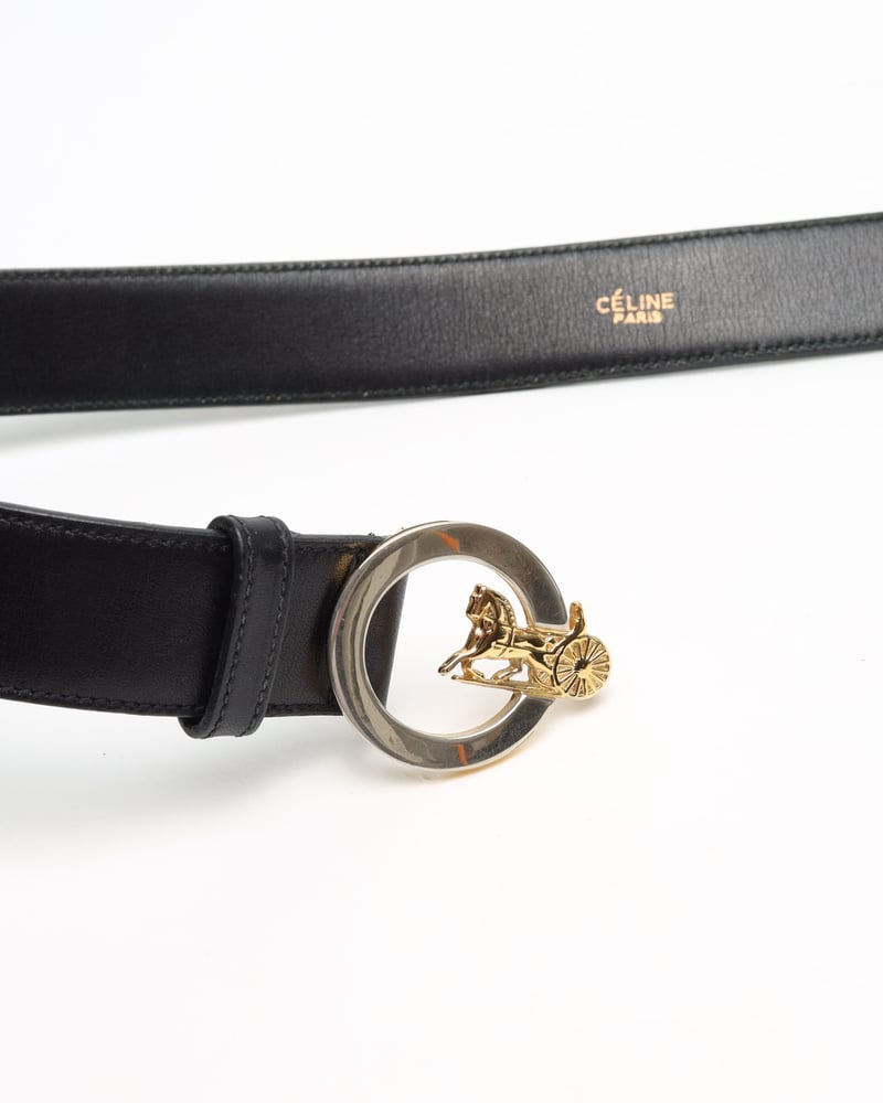 Celine Céline Horse Carriage Leather Belt