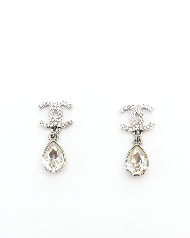Chanel Coco Mark Rhinestone Earrings