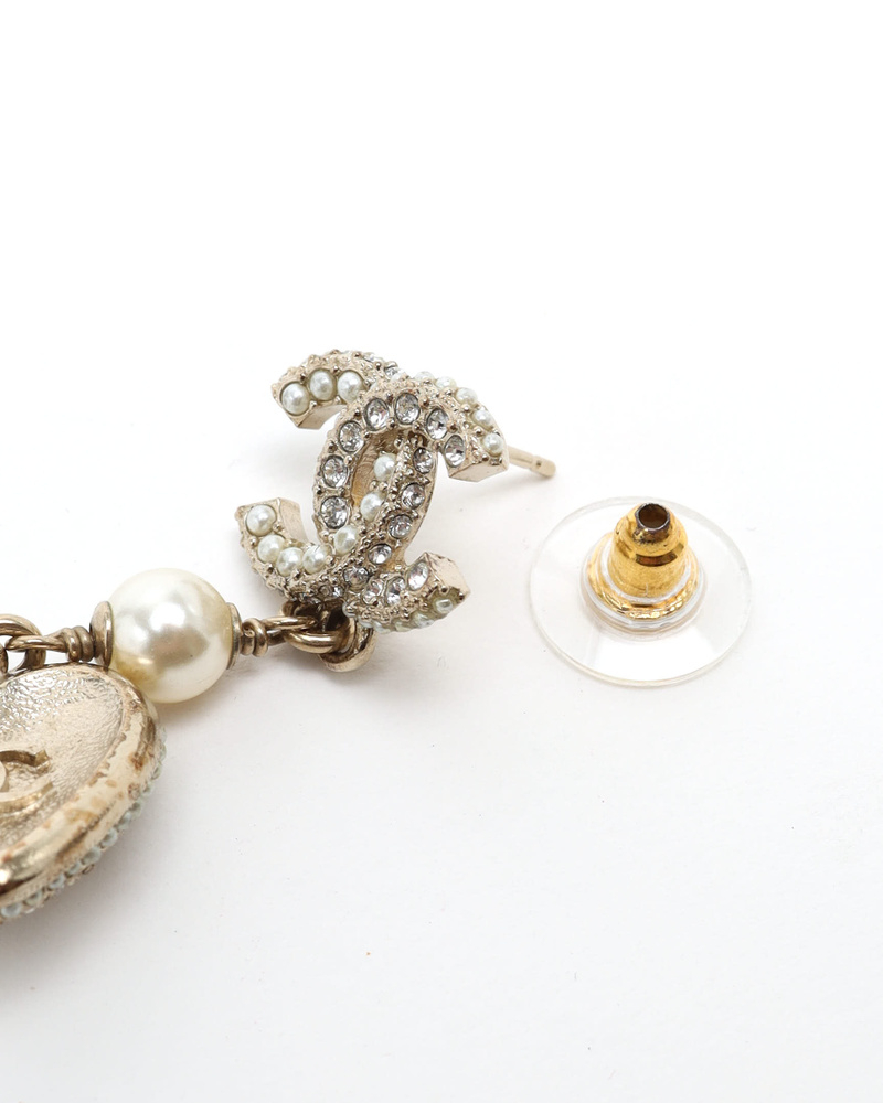 Chanel Coco Mark Rhinestone Earrings