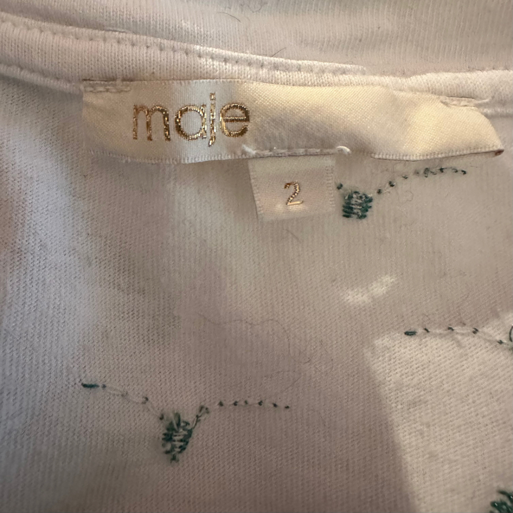 Maje T-shirt brodé palmiers