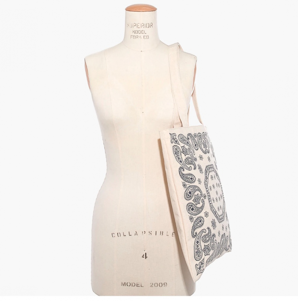 Madewell The Reusable Canvas Tote Bag: Bandana Edition