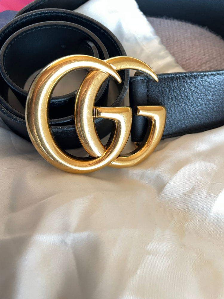 Gucci GG Marmont gold belt
