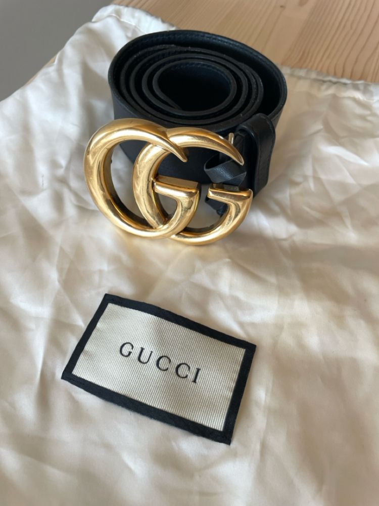 Gucci GG Marmont gold belt