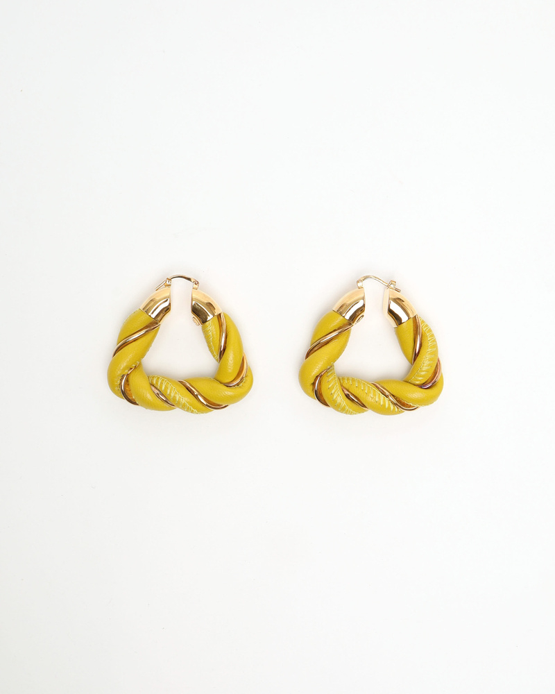 Bottega Veneta Twisted Hoop Earrings