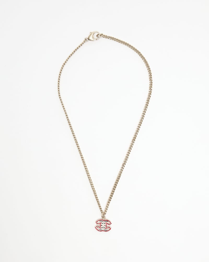 Chanel Coco Mark Rhinestone Necklace
