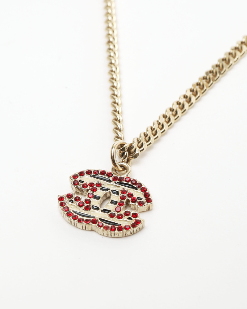 Chanel Coco Mark Rhinestone Necklace