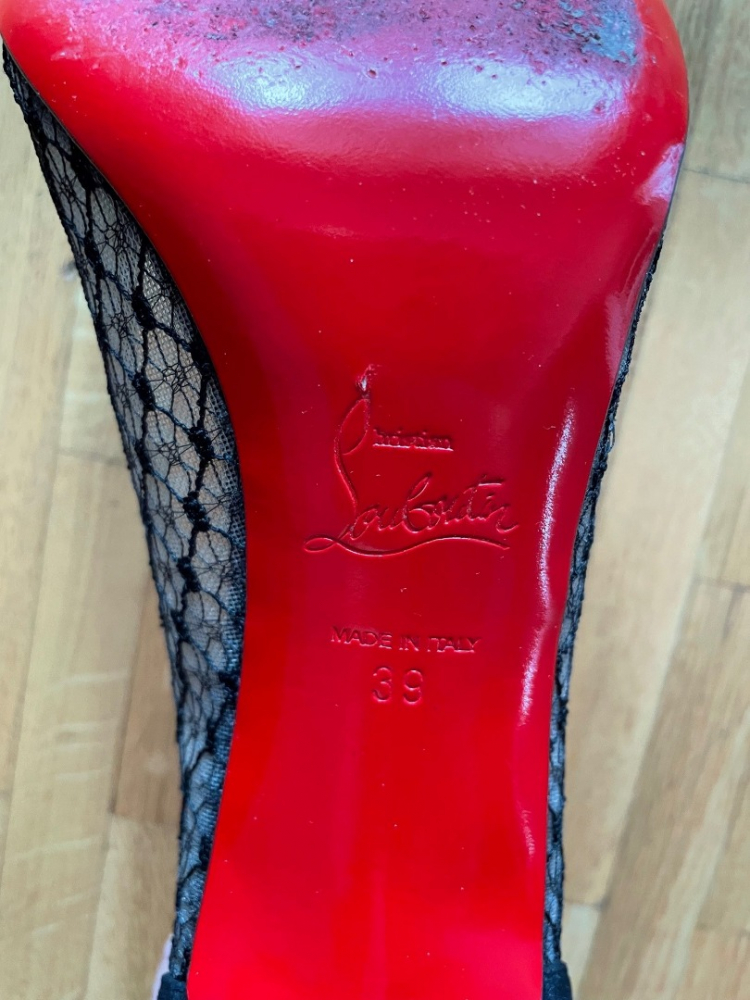 Christian Louboutin Pompe Neoalto 100 Dentelle noire