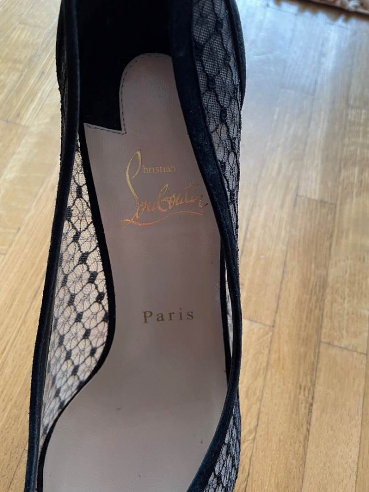 Christian Louboutin Pompe Neoalto 100 Dentelle noire