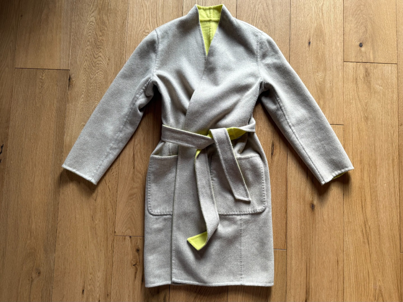 Max Mara Reversible handmade wool belted coat!