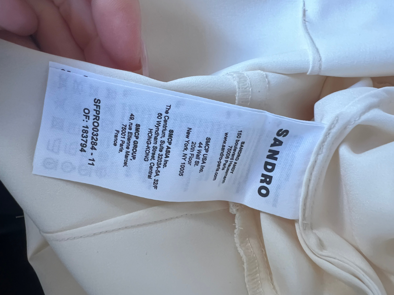 Sandro Neues cremefarbenes langes Kleid