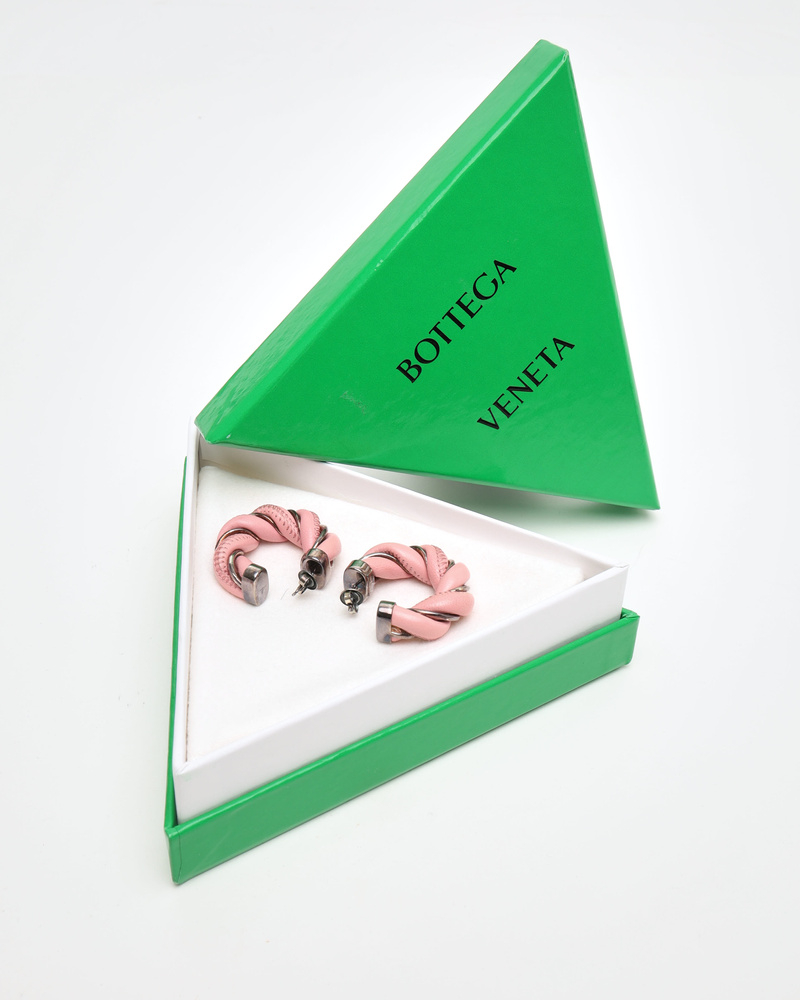 Bottega Veneta Twisted Hoop Earrings