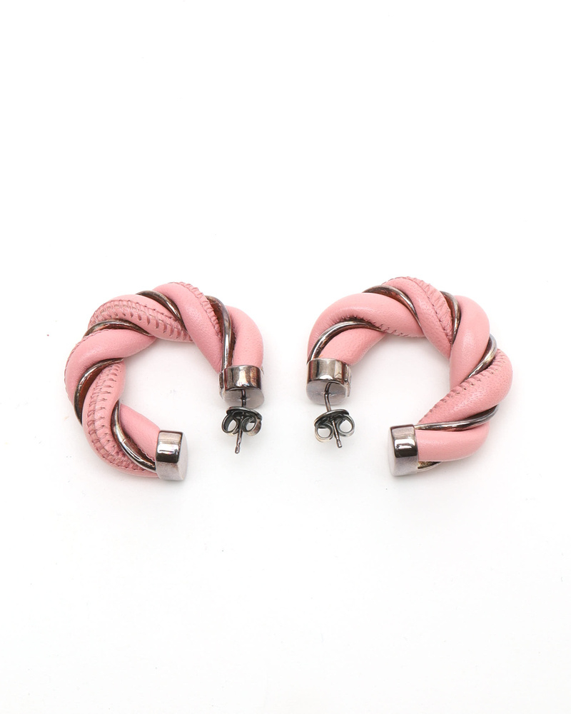 Bottega Veneta Twisted Hoop Earrings
