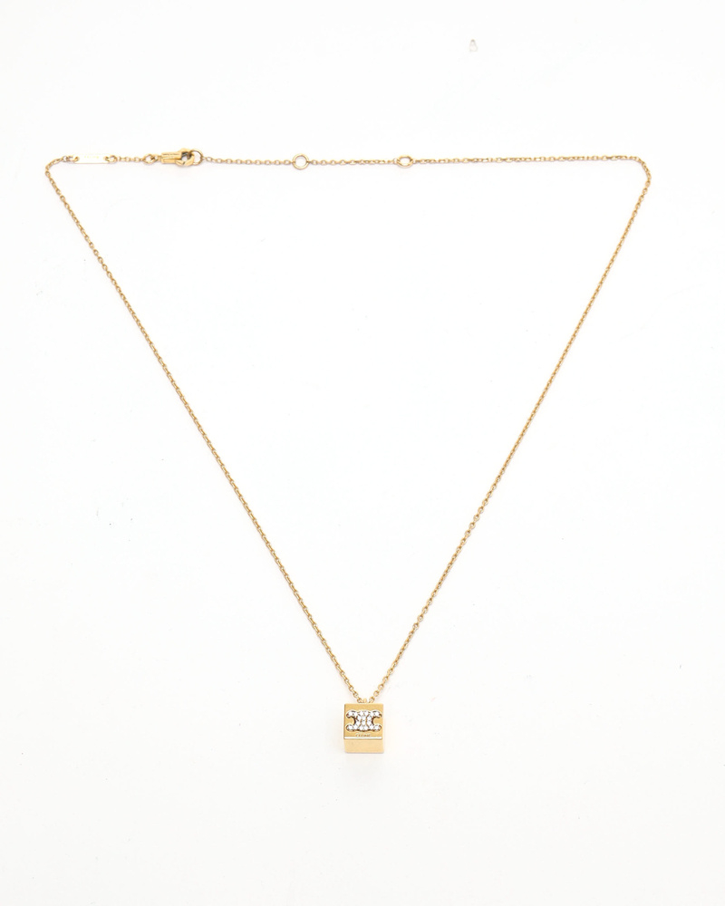 Celine Céline Triomphe Rhinestone Necklace