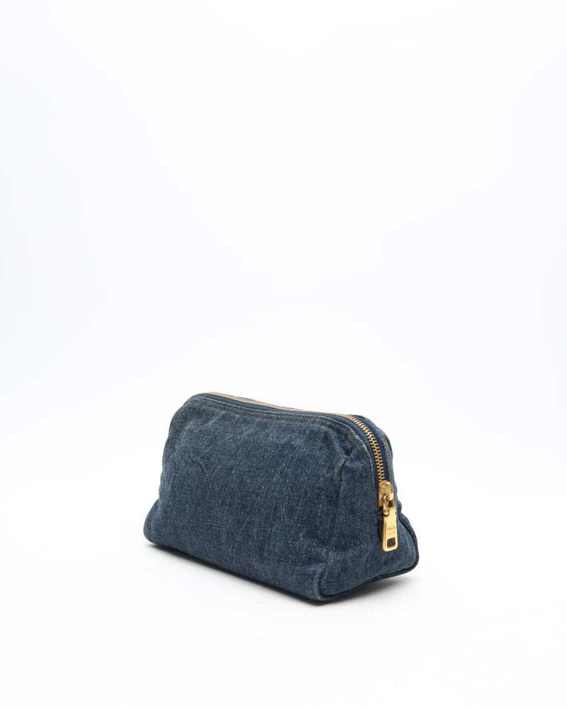 Prada Denim Toiletry Pouch