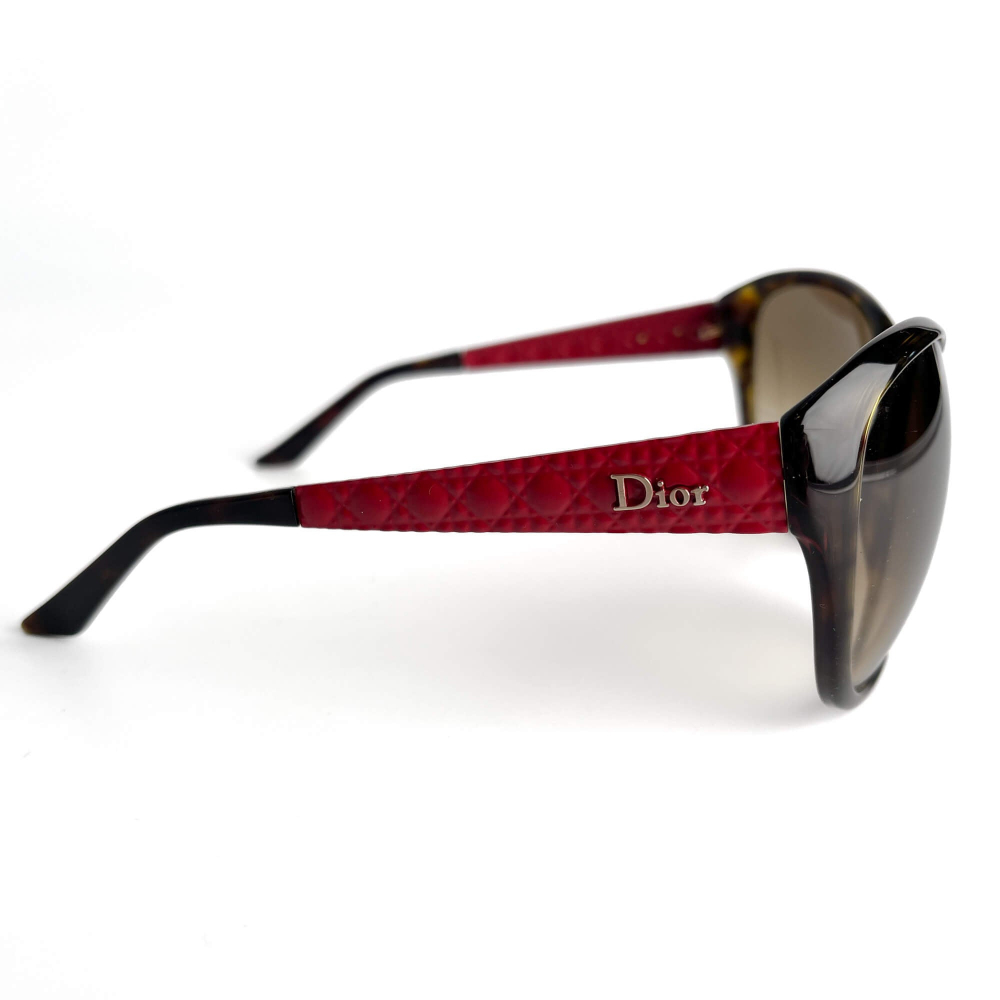 Christian Dior Cannage Acetate Oversized Brown