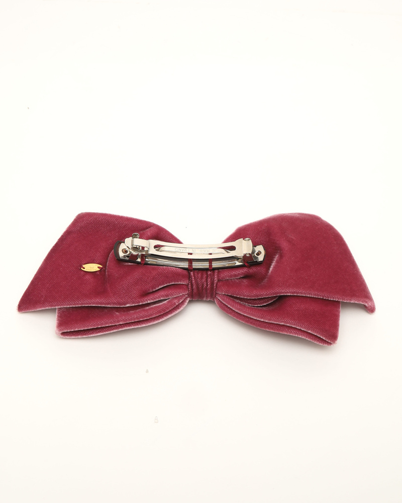 Chanel Velour Ribbon Hair Clip