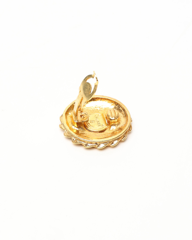 Chanel Mademoiselle Rhinestone Clip-on Earrings