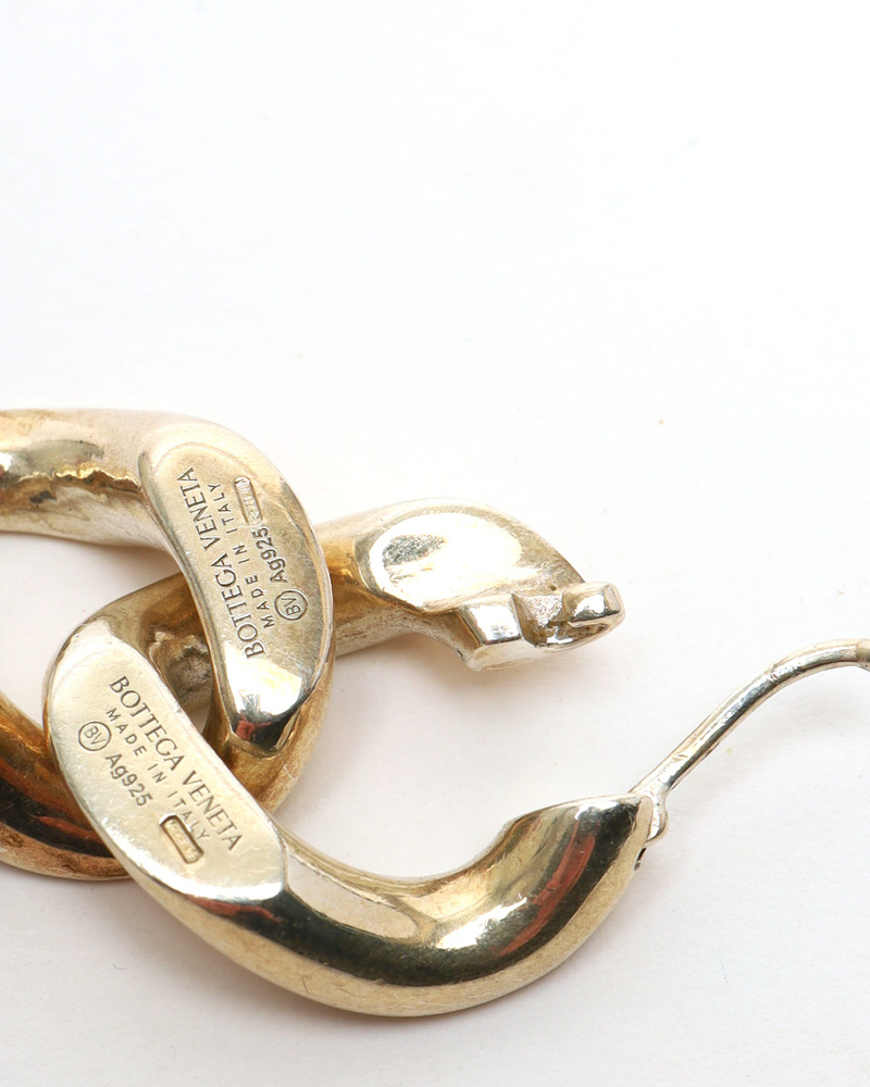 Bottega Veneta Dangling Silver Earrings