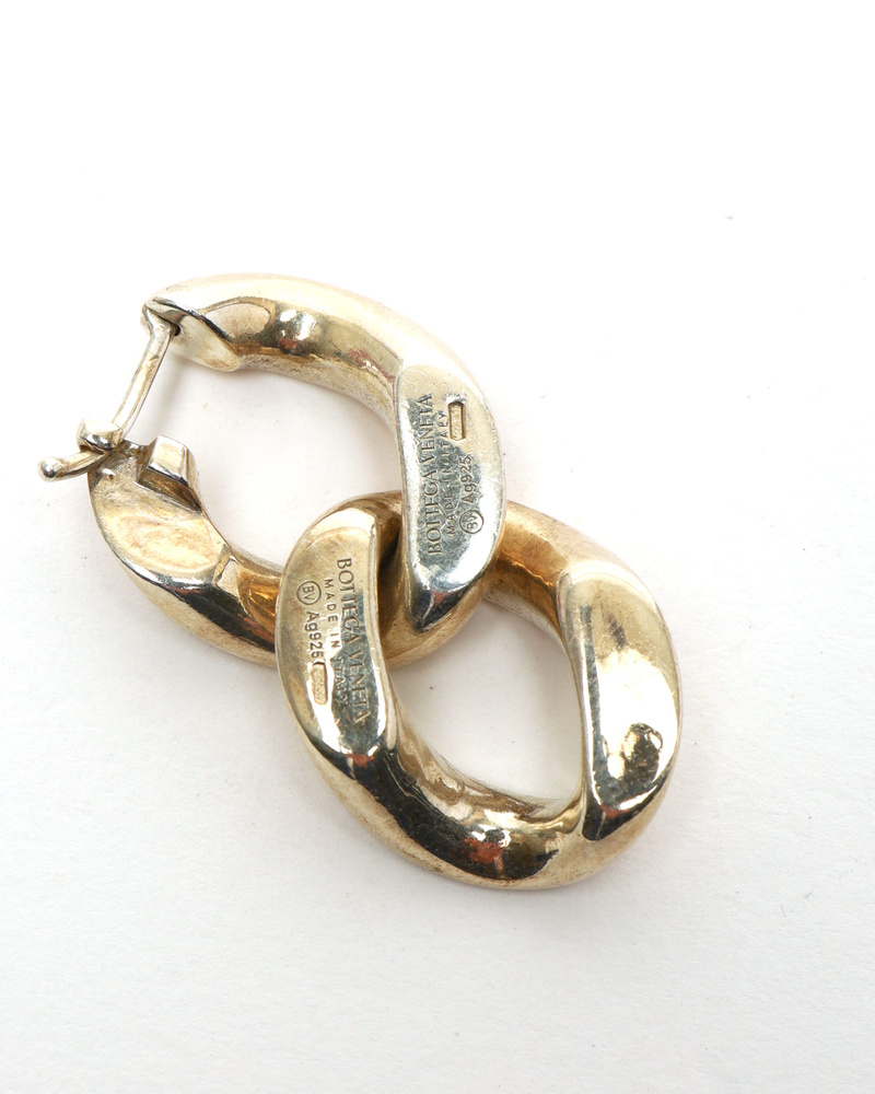 Bottega Veneta Dangling Silver Earrings