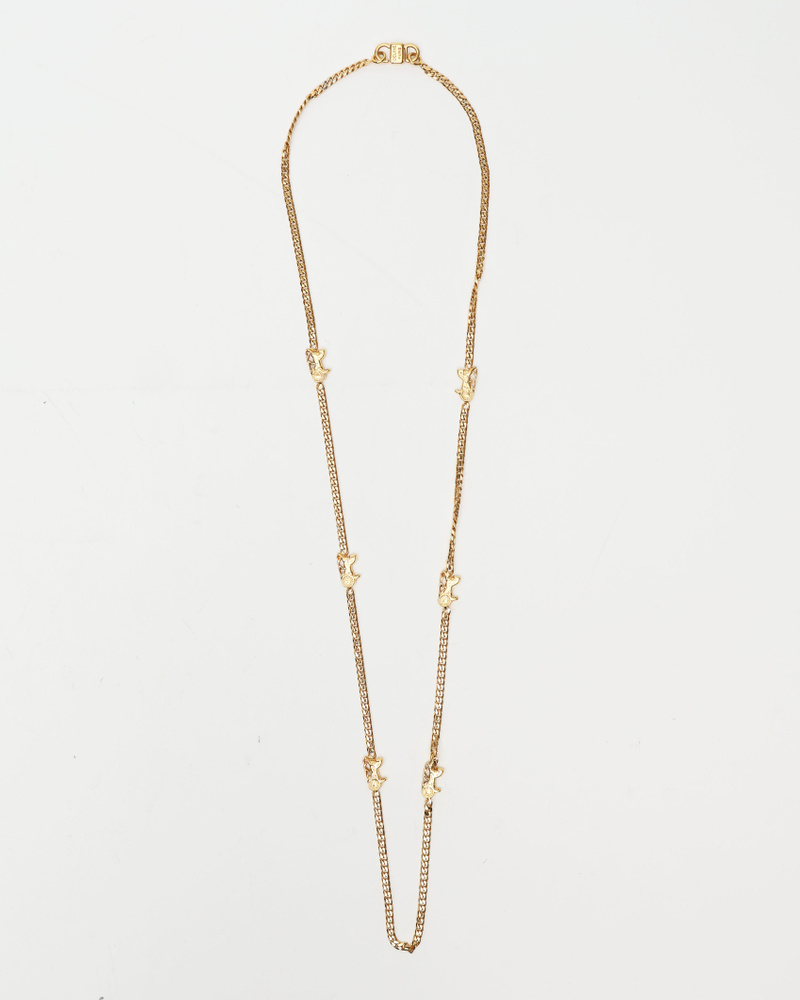 Celine Céline Horse Carriage Gold-tone Necklace