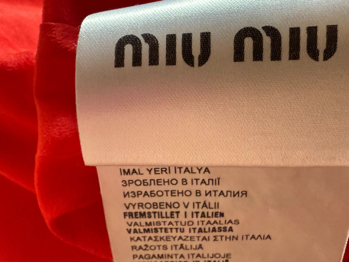 Miu Miu Mini robe plissée rouge