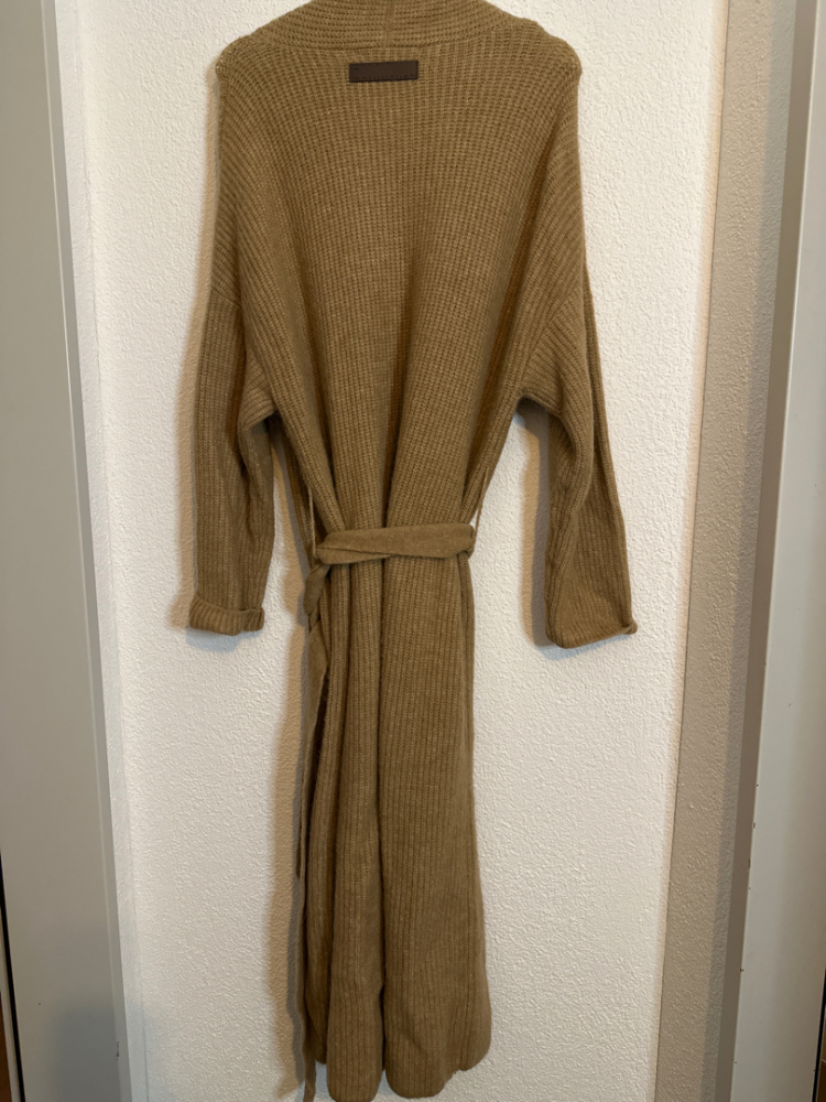 Adolfo Dominguez Manteau long en maille camel