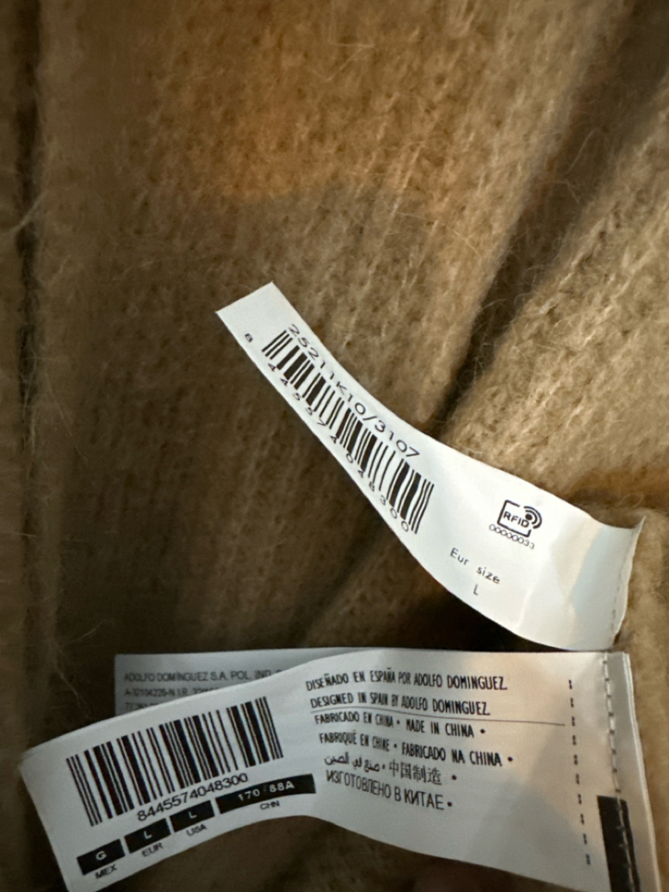 Adolfo Dominguez Manteau long en maille camel