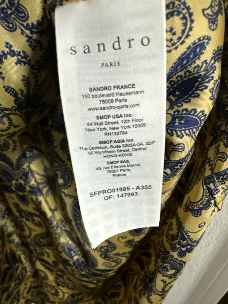 Sandro Kurzes Kleid aus Seide