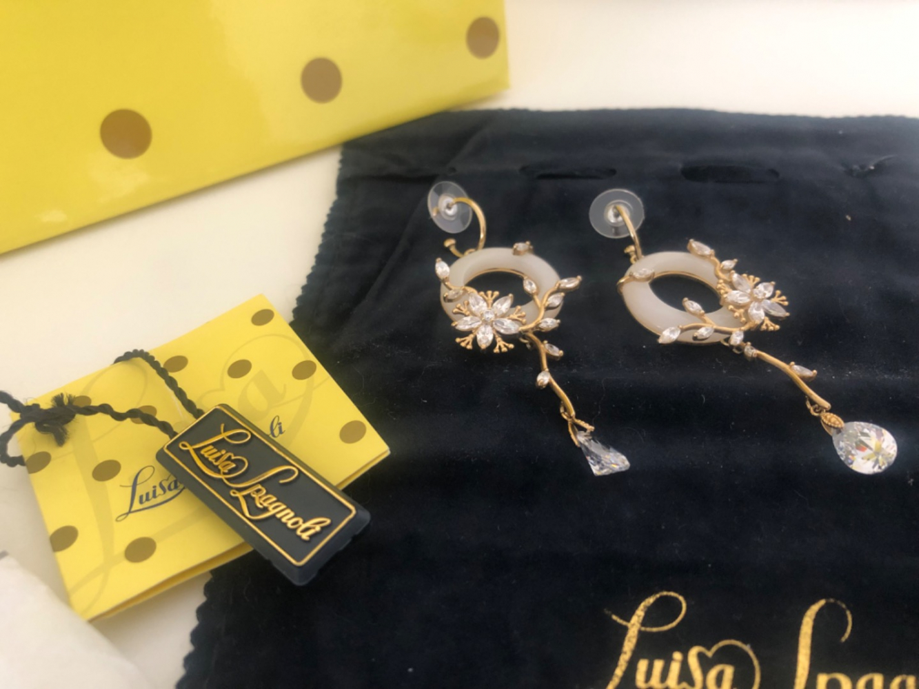 Luisa Spagnoli Boucles en Agate