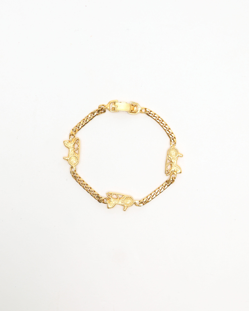 Celine Céline Horse Carriage Logo Bracelet