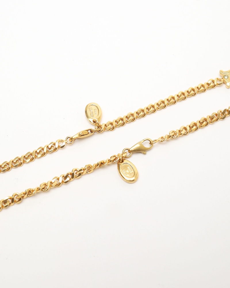 Celine Céline Macadam Rhinestone Necklace