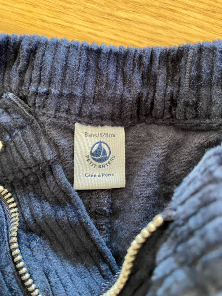 Petit Bateau Bermuda velours côtelé bleu marine