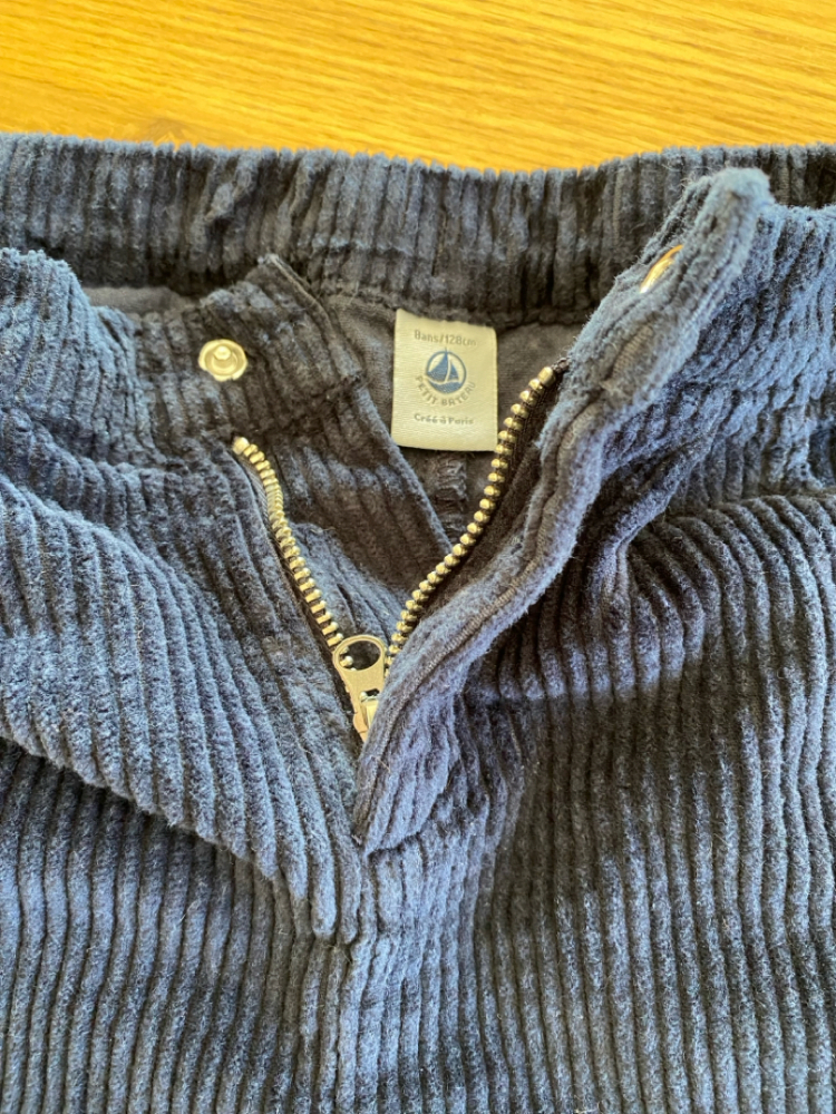 Petit Bateau Bermuda velours côtelé bleu marine