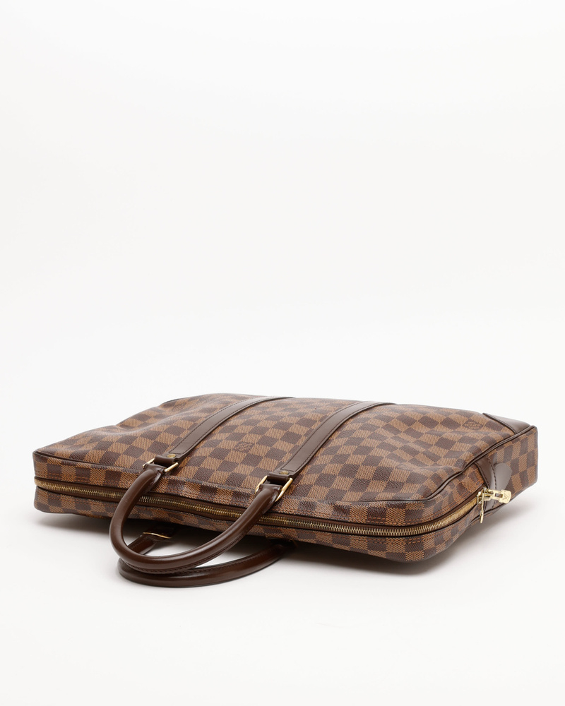 Louis Vuitton Damier Ebene Porte Documents Voyages Bag
