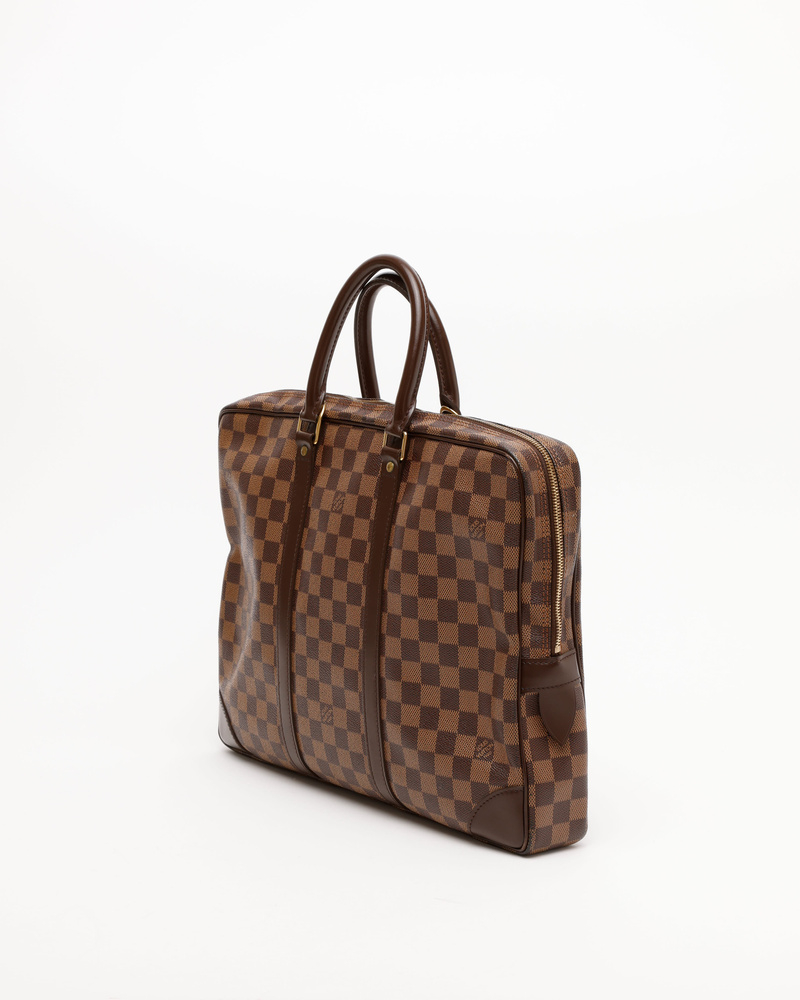 Louis Vuitton Damier Ebene Porte Documents Voyages Bag