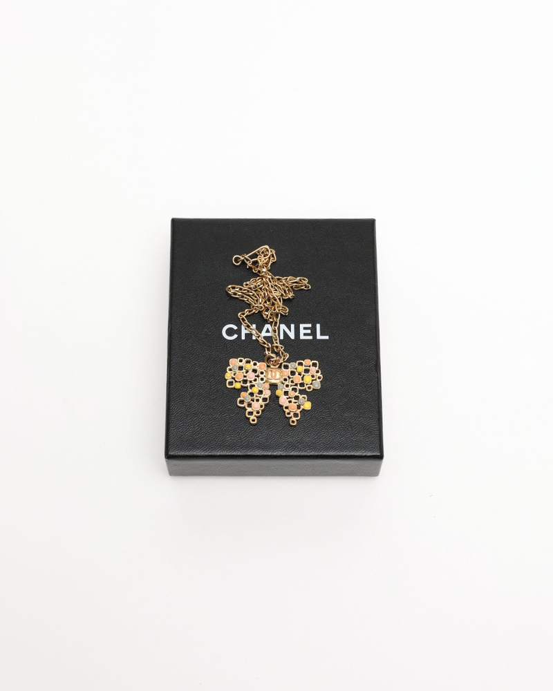 Chanel Coco Mark Ribbon Necklace