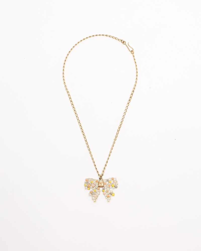 Chanel Coco Mark Ribbon Necklace