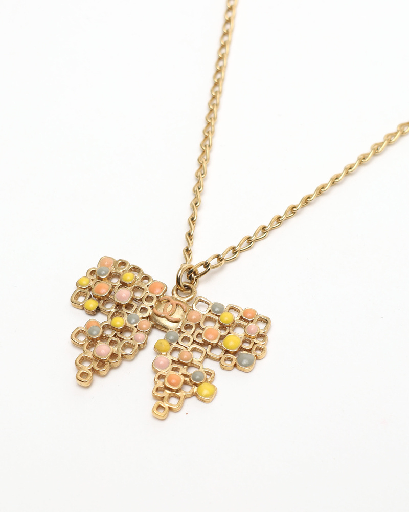 Chanel Coco Mark Ribbon Necklace