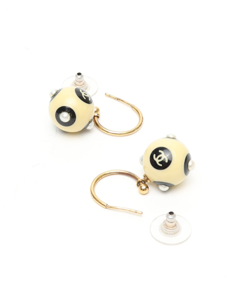 Chanel Coco Mark Pearls Earrings