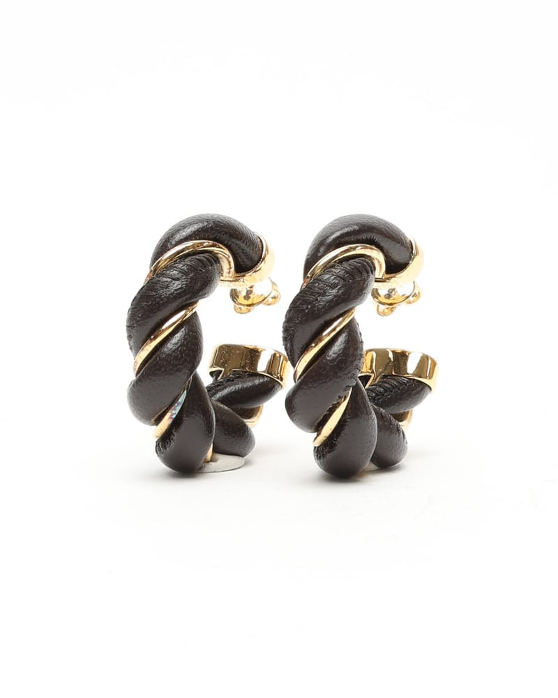 Bottega Veneta Twisted Hoop Earrings