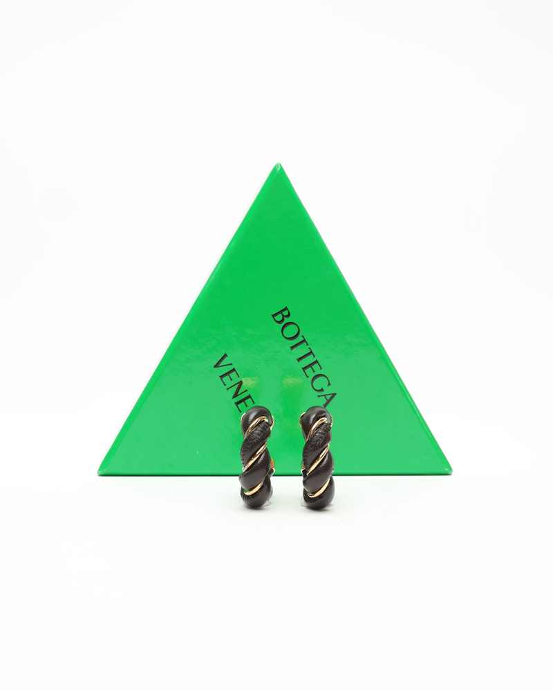 Bottega Veneta Twisted Hoop Earrings