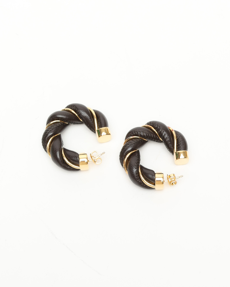 Bottega Veneta Twisted Hoop Earrings