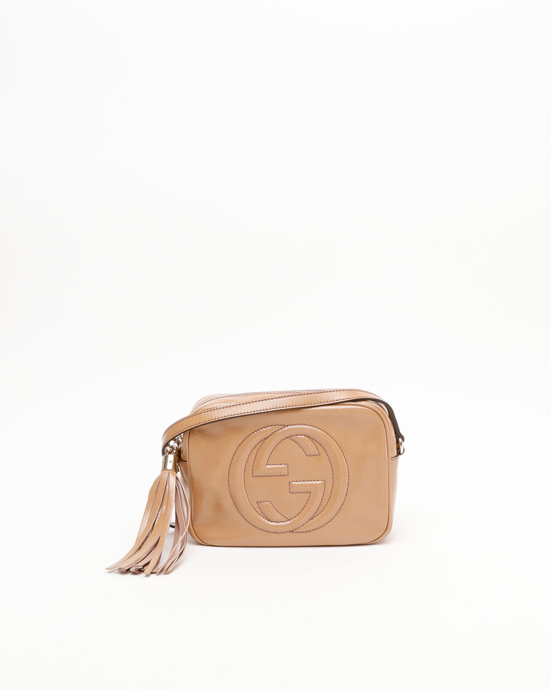 Gucci Patent Soho Disco Camera Bag