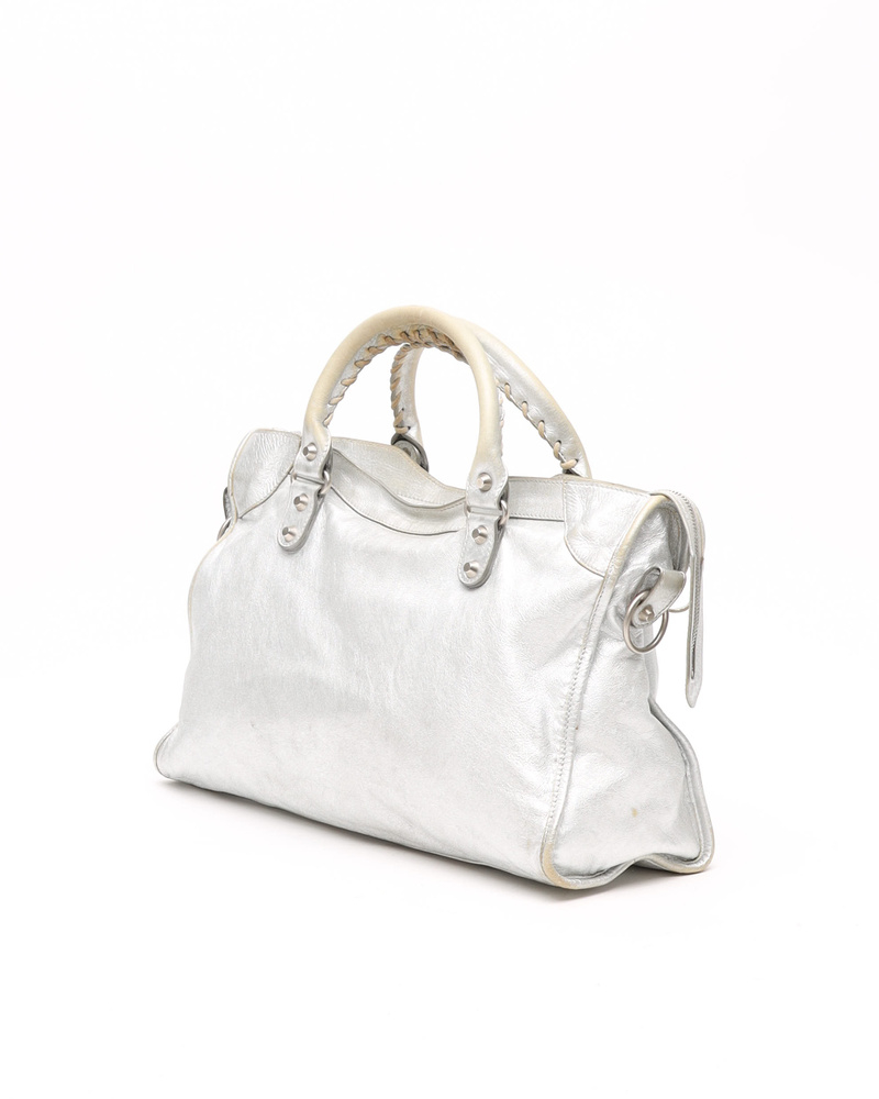 Balenciaga Classic Metallic Motocross City Bag