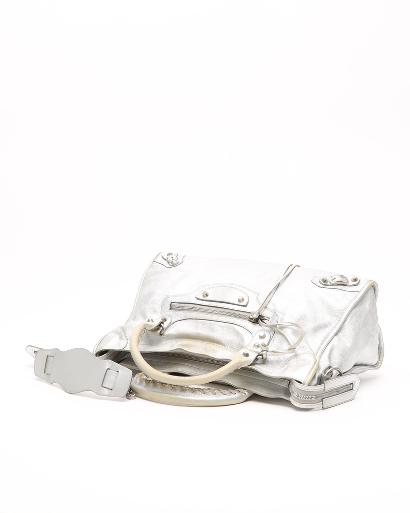 Balenciaga Classic Metallic Motocross City Bag
