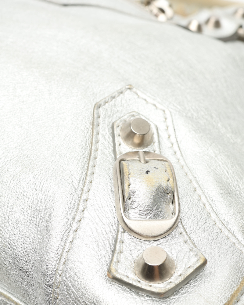Balenciaga Classic Metallic Motocross City Bag