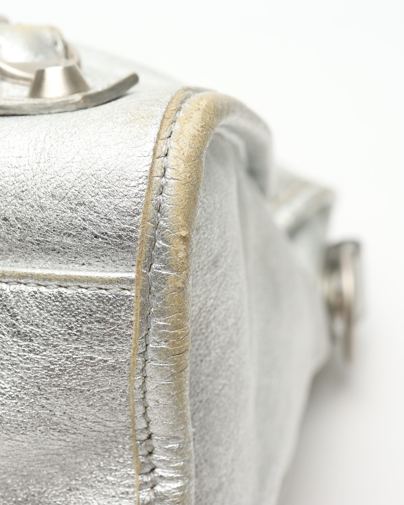 Balenciaga Classic Metallic Motocross City Bag