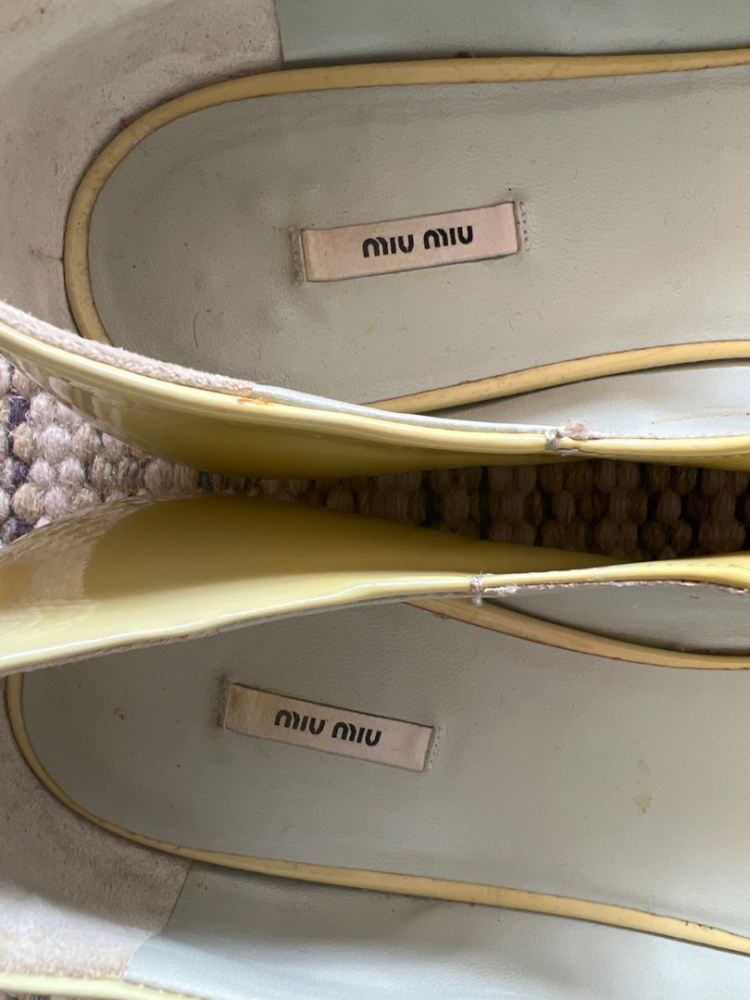 Miu Miu Bernice baby acqua flats